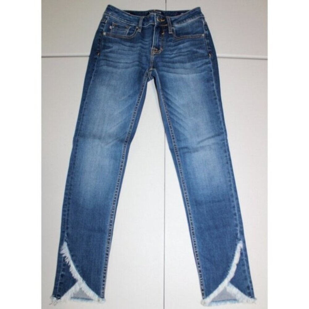Womens Vigoss Jagger Classic Cut Skinny Stretch Mid Rise Jeans Blue W24 L27 NWT